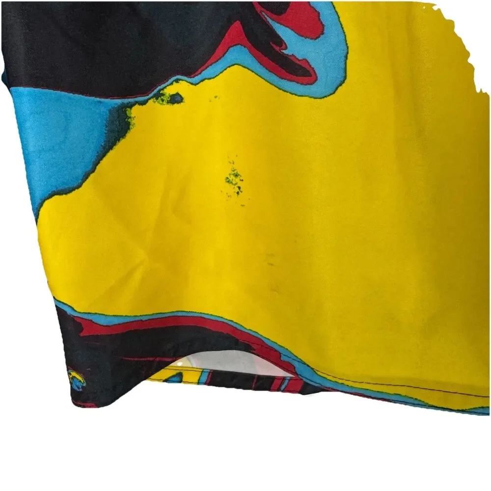 Volcom Annihilator Paintwash Board Shorts Size 36 Swim Trunks Y2K Abstract